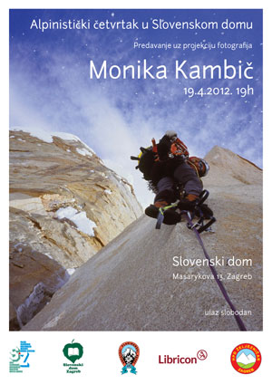 Plakat Monika Kambič v Slovenskem domu, Zagreb 19.4.2012