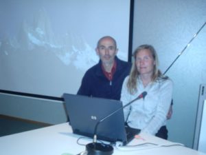 Monika Kambič u društvu inicijatora Alpinističkih četvrtaka Željka Žarka. (Foto: a.k.m.)